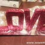 DIY Valentine’s Decoration – Glittered LOVE Sign