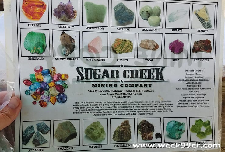 Sugar Creek Gem Mining