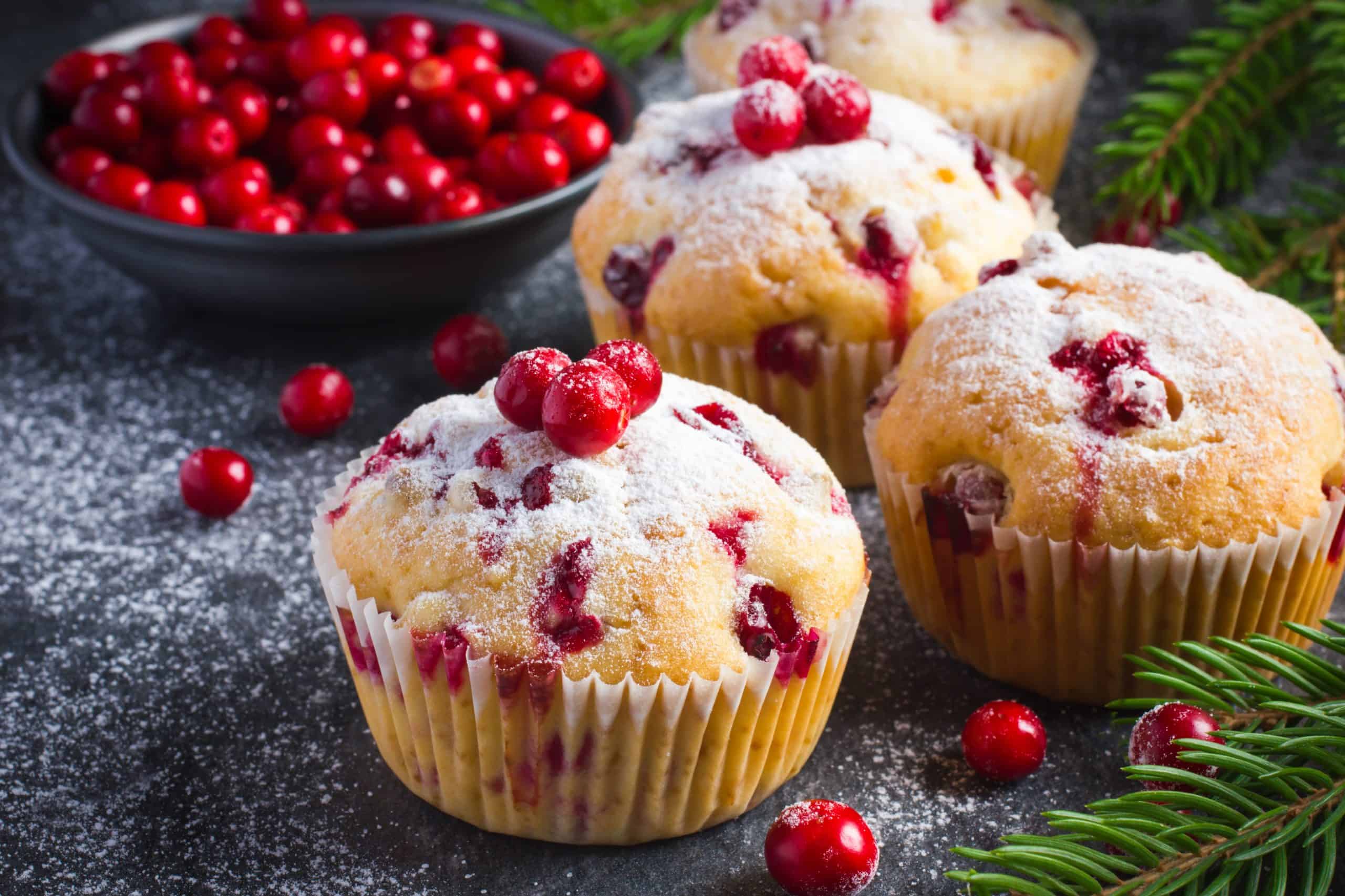 Gluten Free Cranberry Christmas Muffins
